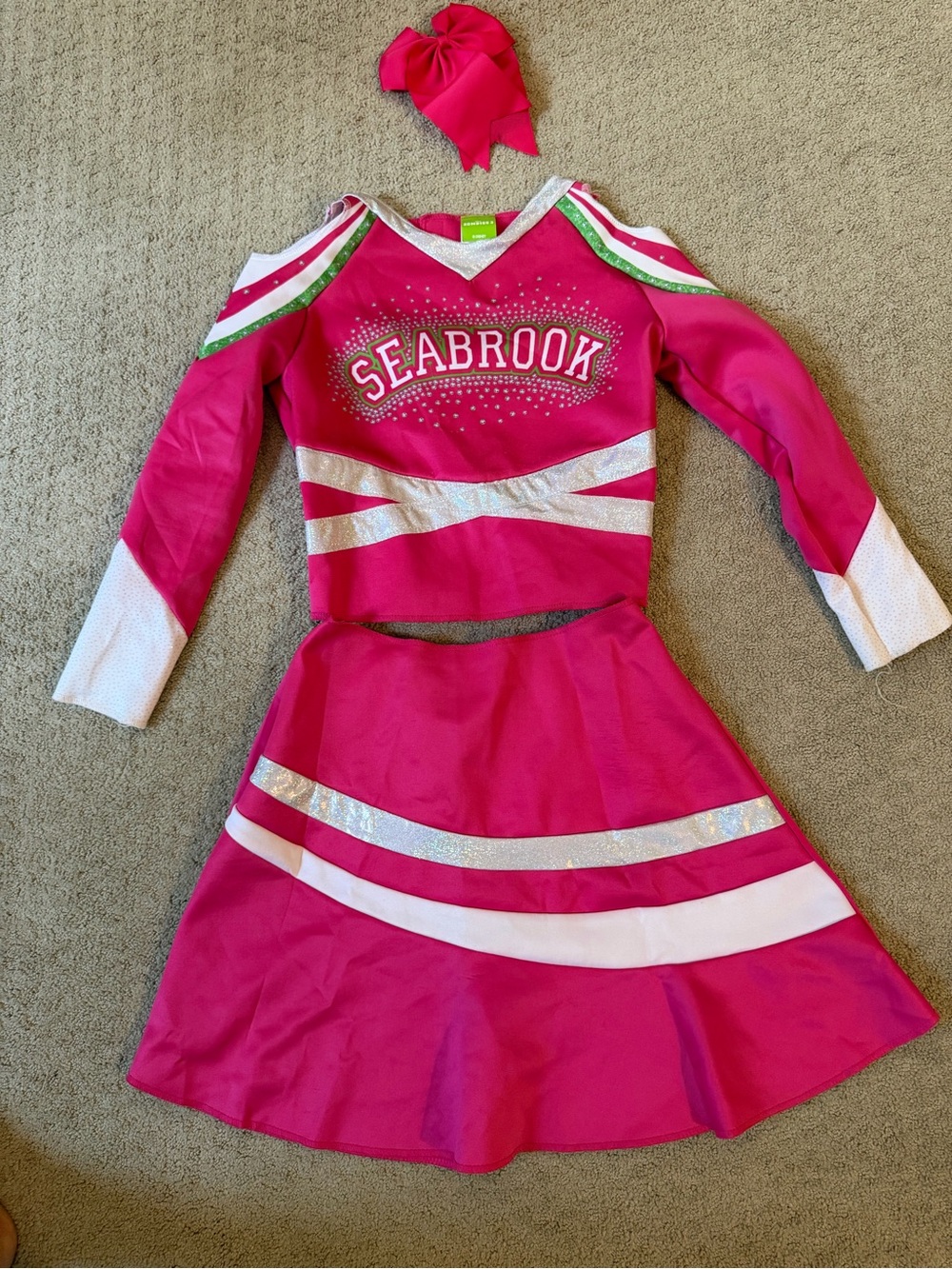 Disney Pink Zombies 3 Addison Seabrook Cheerleading Costume w/ metallic Accents